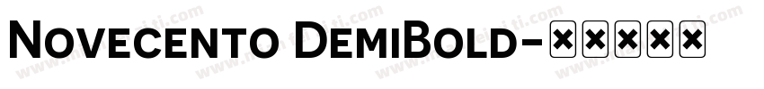 Novecento DemiBold字体转换